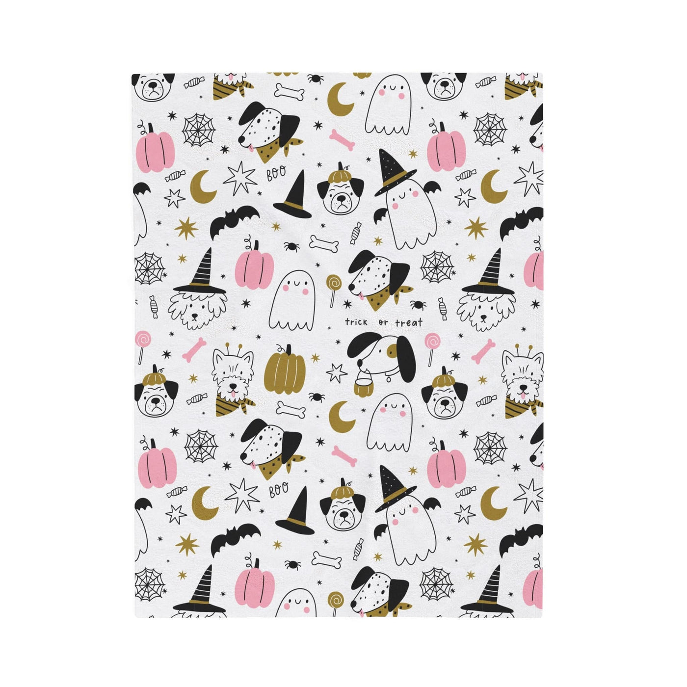 Printify All Over Prints 50" × 60" Boo-tiful Pooches" Velveteen Blanket for Kids