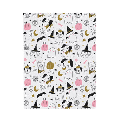 Printify All Over Prints 50" × 60" Boo-tiful Pooches" Velveteen Blanket for Kids