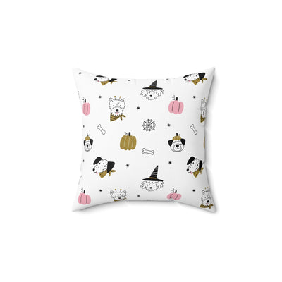 Printify Home Decor 14" × 14" Pooches & Phantoms: Kids' Whimsical Toss Pillow