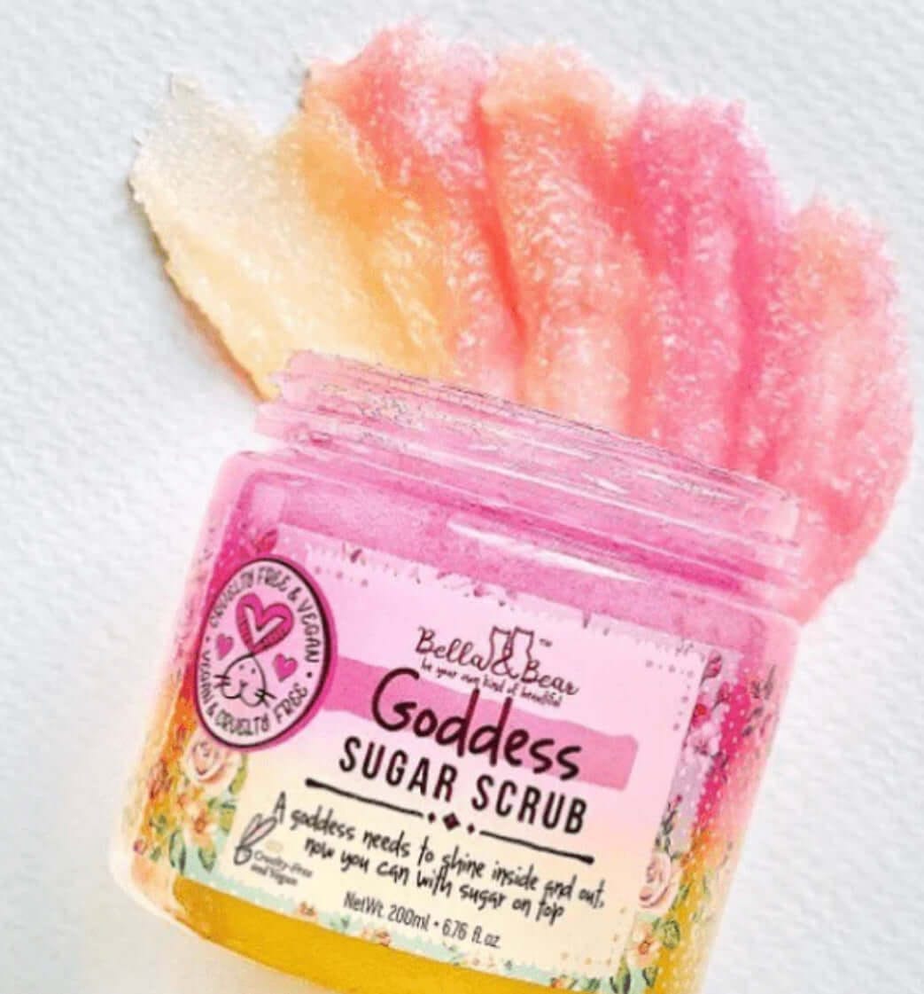 Bella & Bear bath Goddess Sugar Scrub Body Exfoliator, with Shower Gel 6.7oz