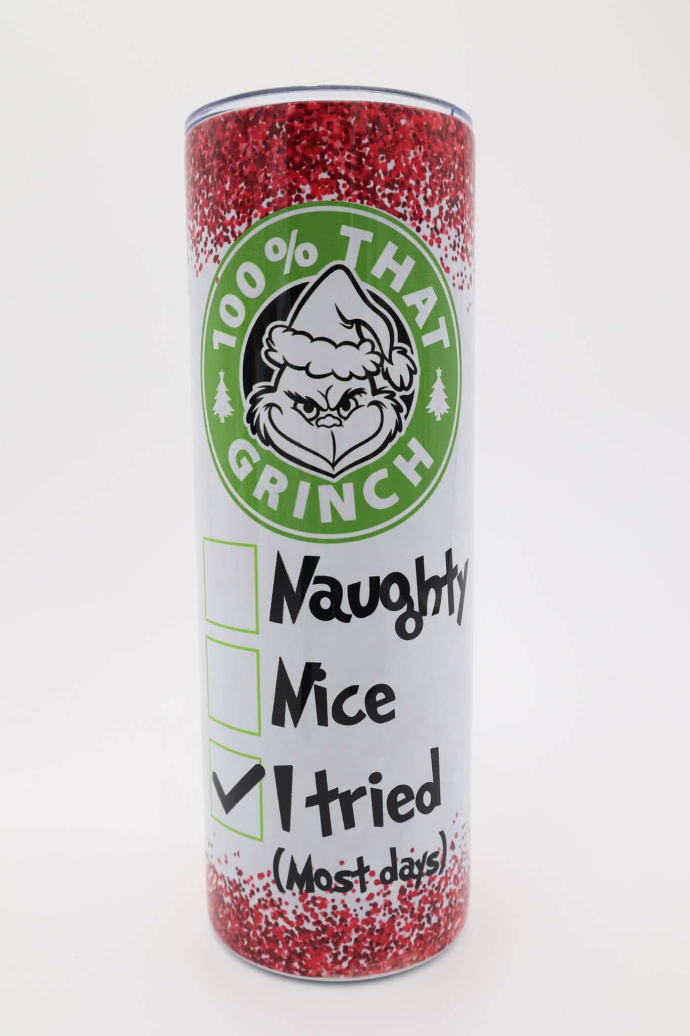 Callie Jean Design Tumbler Grinch Naughty Nice 20oz Tumbler