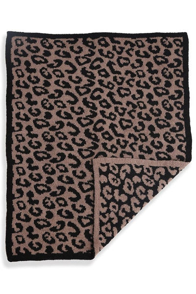 Fashion City COFFEE / 1 Kids Leopard Print Luxury Soft Throw Blanket