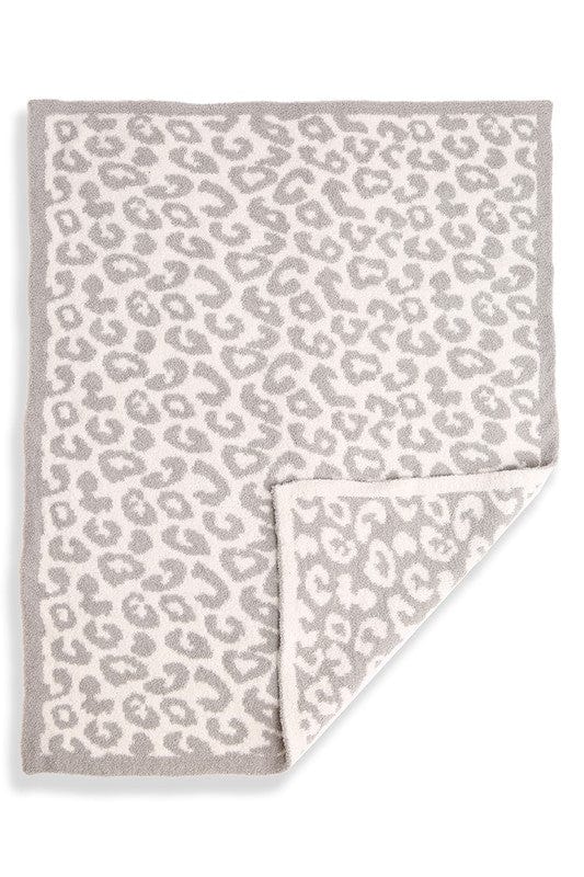 Fashion City GRAY / 1 Kids Leopard Print Luxury Soft Throw Blanket