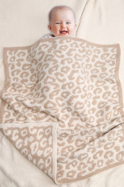 Fashion City Kids Leopard Print Luxury Soft Throw Blanket