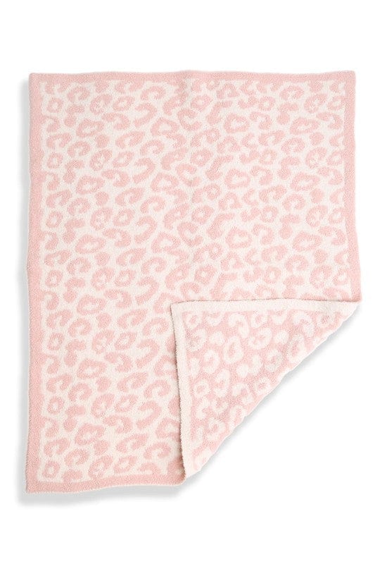 Fashion City PINK / 1 Kids Leopard Print Luxury Soft Throw Blanket