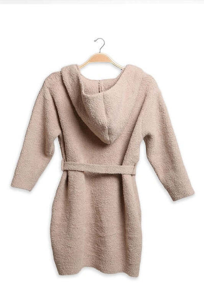 Fashion City robe Children's Solid Luxury Soft Hooded Robe w Pocket