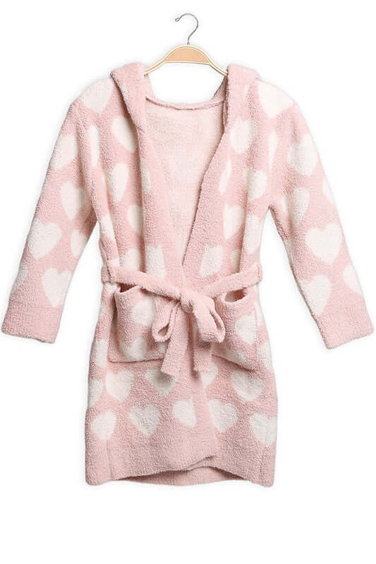 Fashion City Robe HEART / 1 Children's Multi Print Luxury Soft Hooded Robe