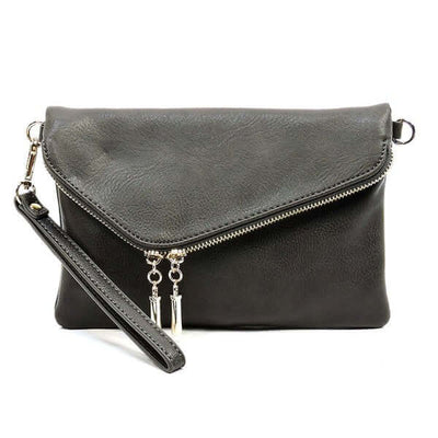 Fashion World clutch CHARCOAL GREY / one Fashion Envelope Foldover Clutch