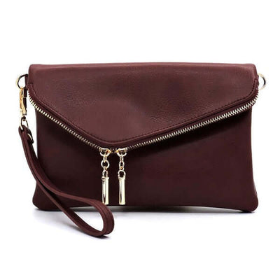 Fashion World clutch CRANBERRY / one Fashion Envelope Foldover Clutch