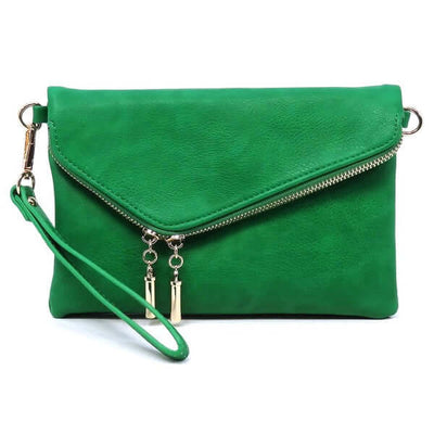 Fashion World clutch Green / one Fashion Envelope Foldover Clutch