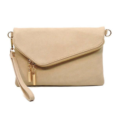 Fashion World clutch NUDE / one Fashion Envelope Foldover Clutch