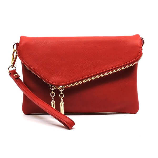 Fashion World clutch Red / one Fashion Envelope Foldover Clutch