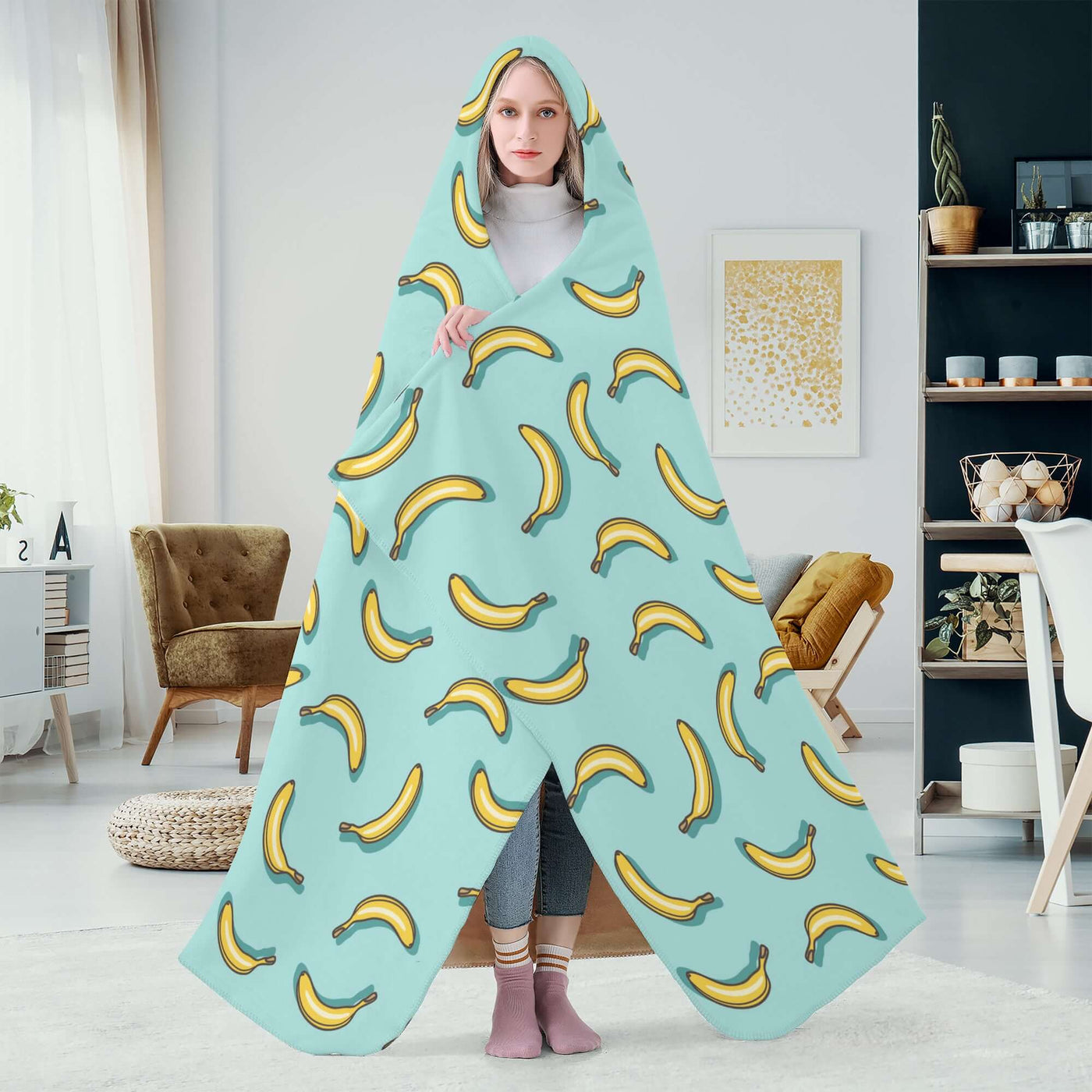 Poppy Wish Hooded Blanket Gone Bananas Hooded Blanket