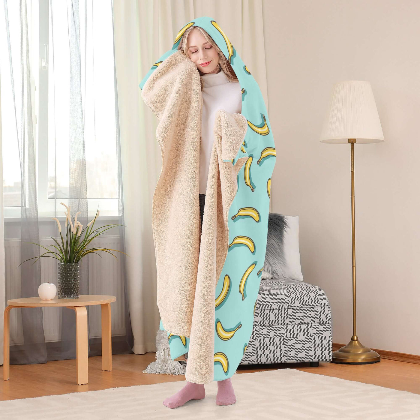 Poppy Wish Hooded Blanket Gone Bananas Hooded Blanket