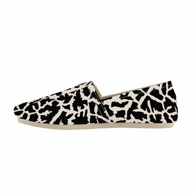 Poppy Wish Shoes Luksus Giraffe Canvas Driving Shoe