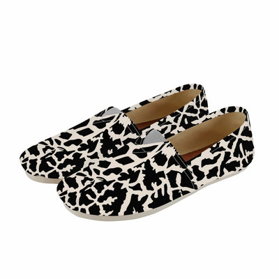 Poppy Wish Shoes Luksus Giraffe Canvas Driving Shoe