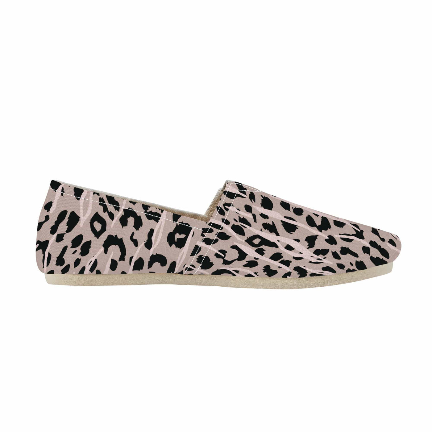 Poppy Wish Shoes Luksus Leopard Canvas Driving Shoe