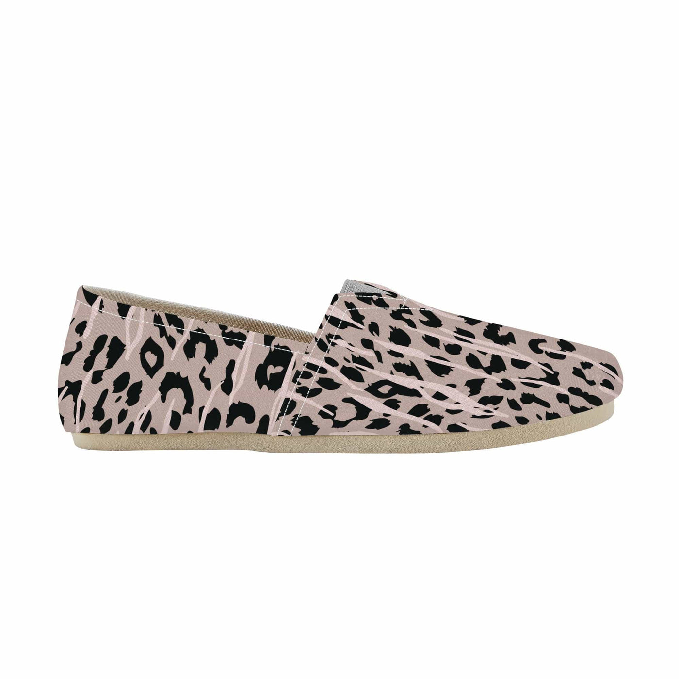 Poppy Wish Shoes Luksus Leopard Canvas Driving Shoe