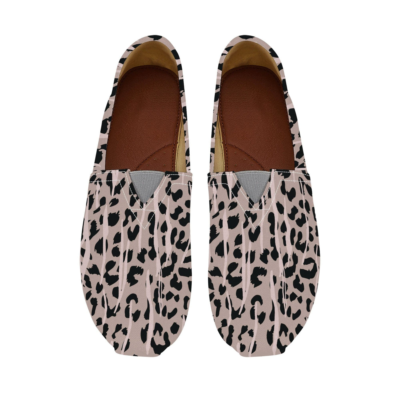 Poppy Wish Shoes Luksus Leopard Canvas Driving Shoe