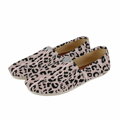 Poppy Wish Shoes Luksus Leopard Canvas Driving Shoe