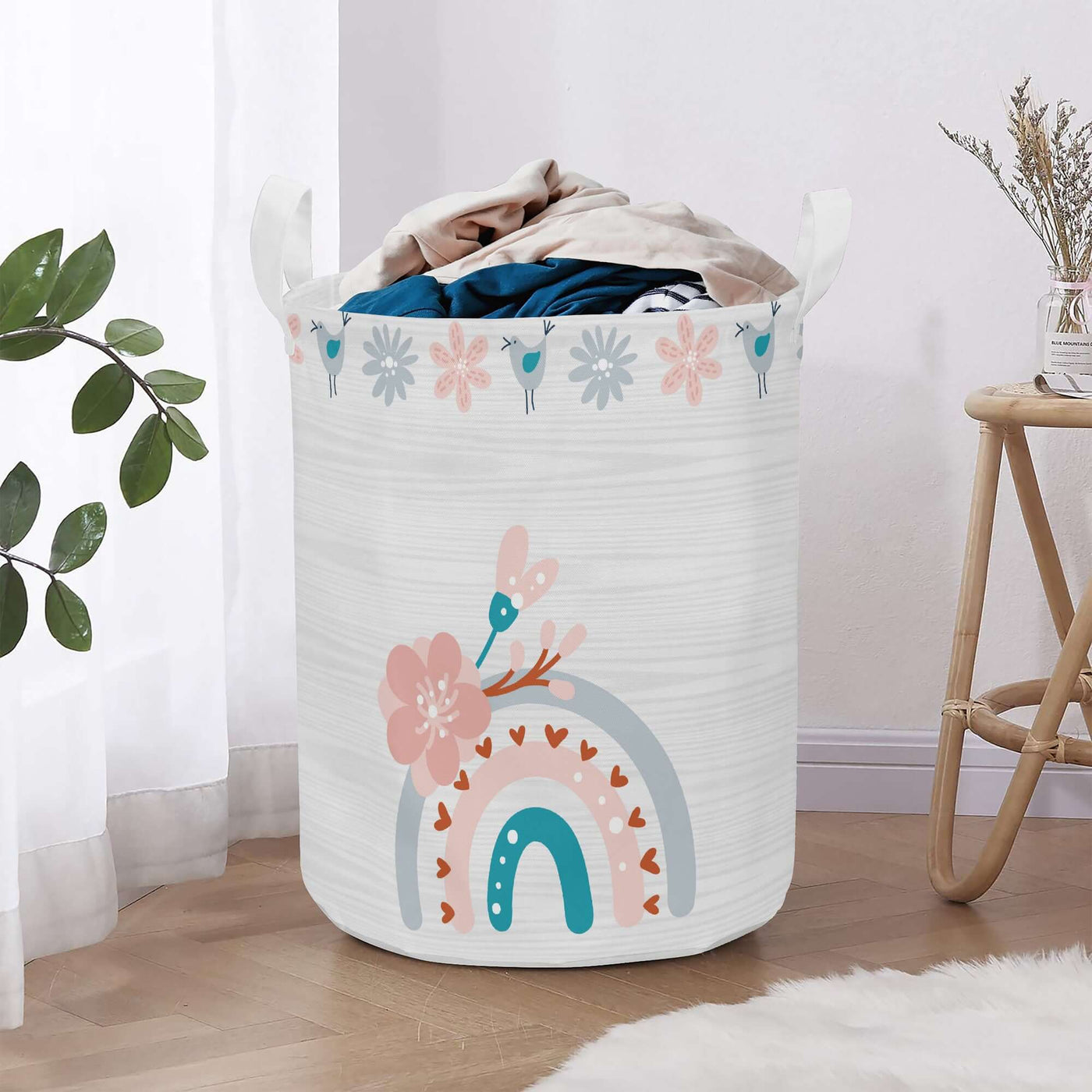 Poppy Wish Storage One Size Girls Rainbow Laundry Basket