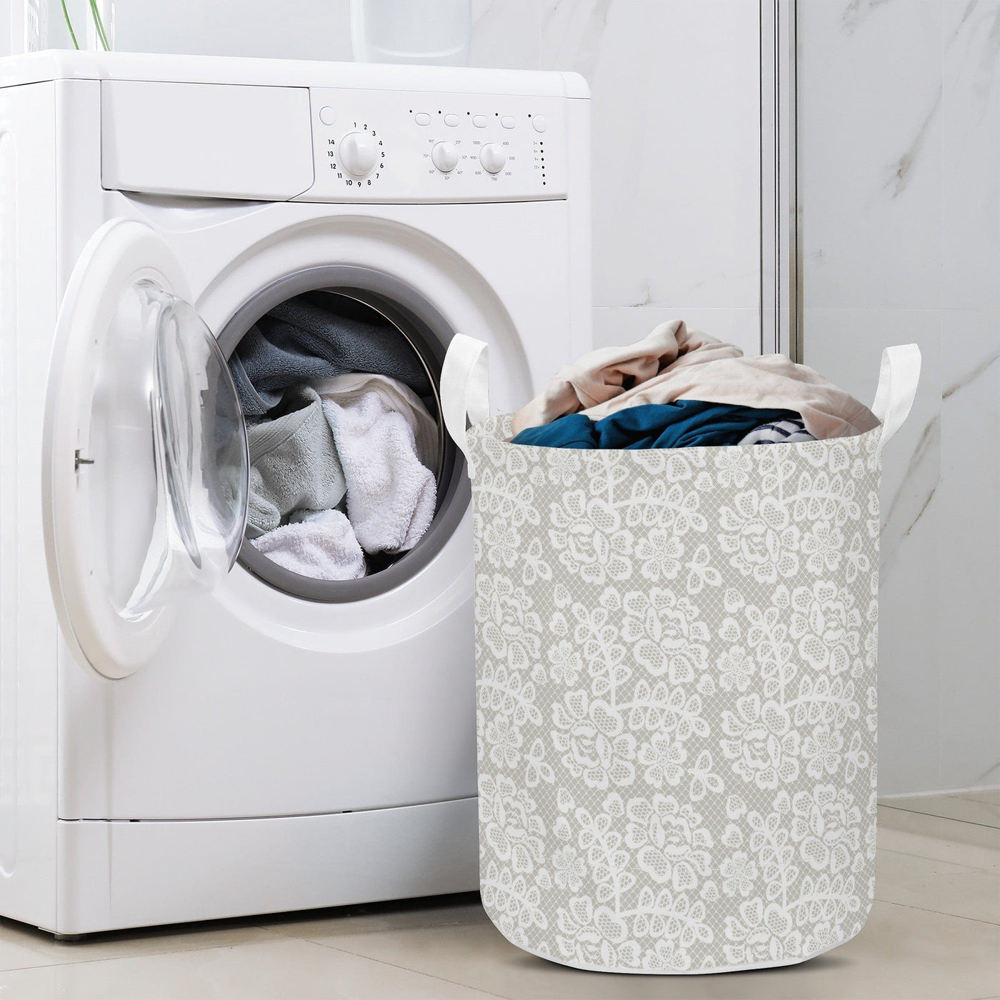 Poppy Wish Storage One Size Simple Pleasures Round Laundry Basket