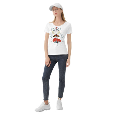 Poppy Wish t-shirt Bee Blossom Women's T shirt - WHITE - | Poppy Wish