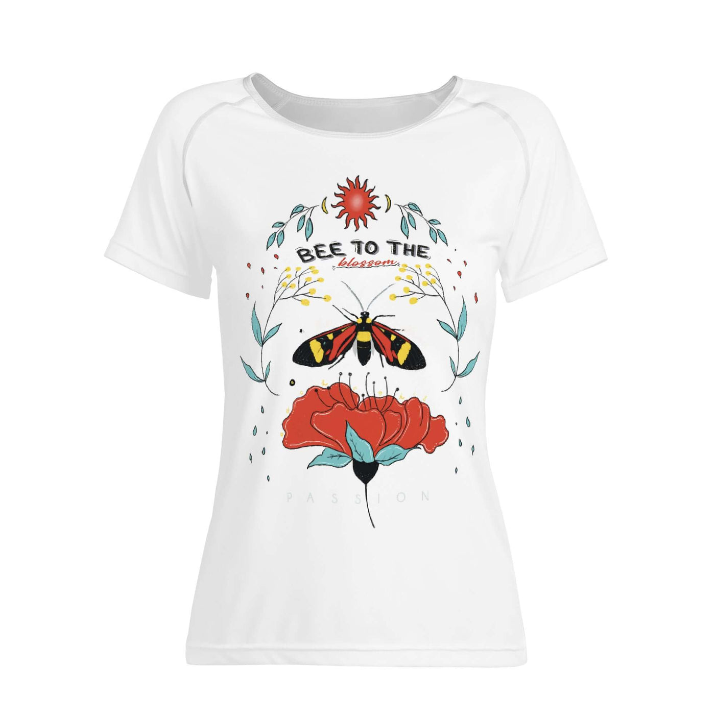 Poppy Wish t-shirt Bee Blossom Women's T shirt - WHITE - | Poppy Wish