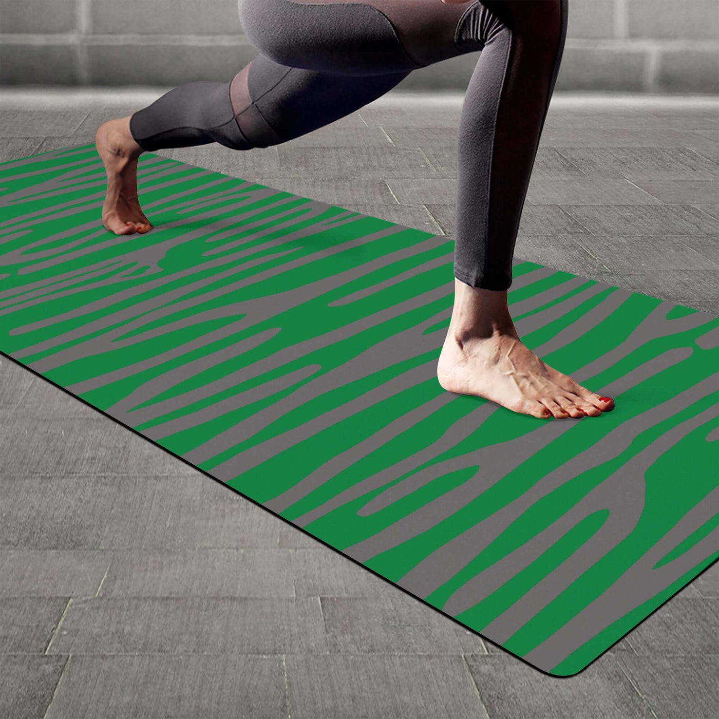 Poppy Wish yoga accessories One Size Callie Jean Green Stripes Yoga Mat