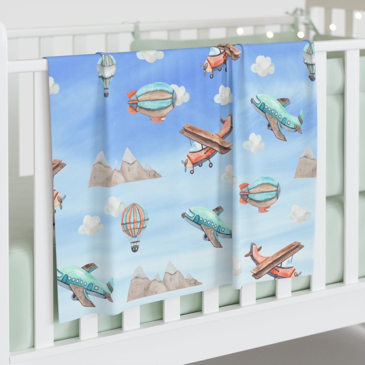 Printify Home Decor 30" × 40" / White Take Flight Baby Swaddle Blanket