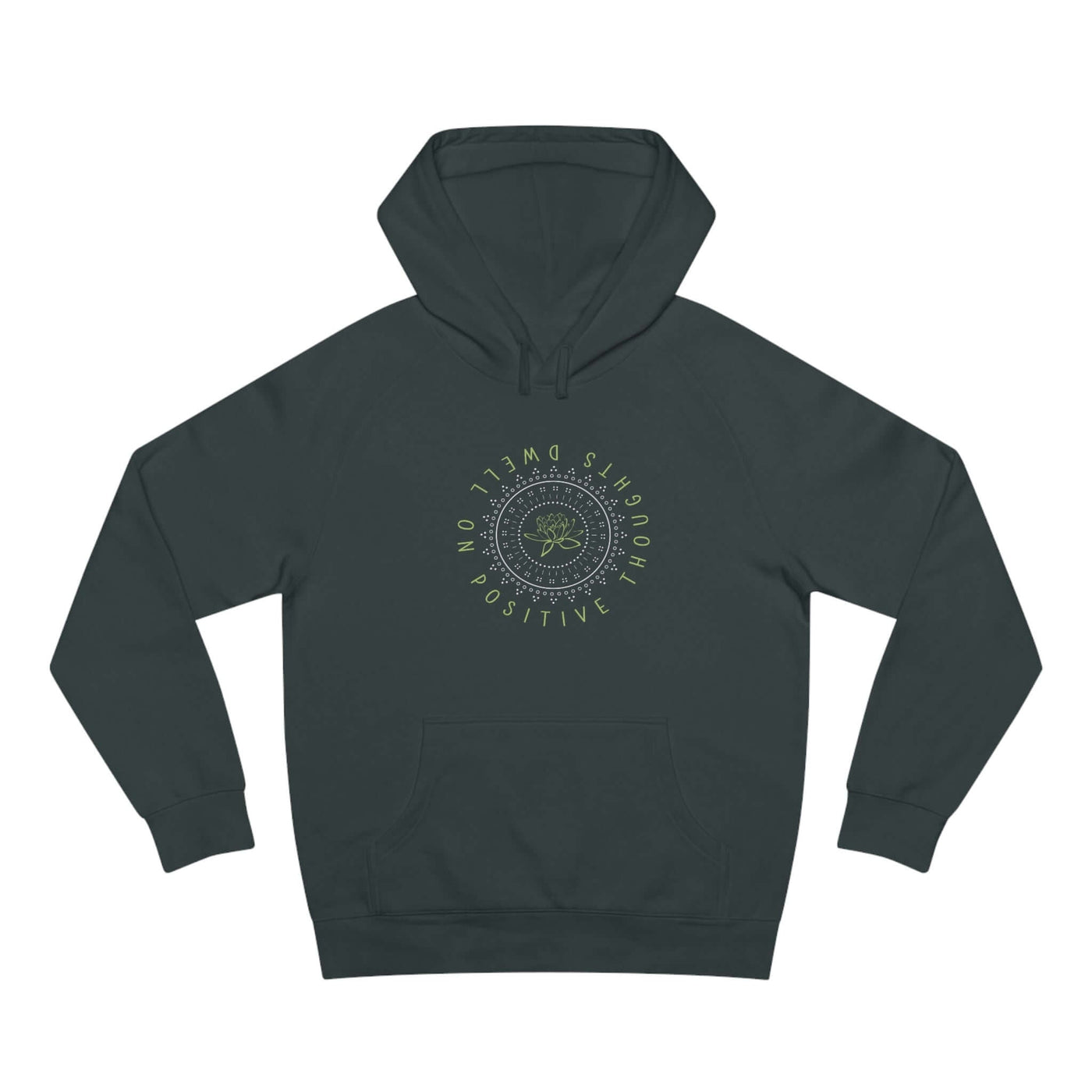 Printify Hoodie Coal / S Dwell on Positive Thoughts Hoodie