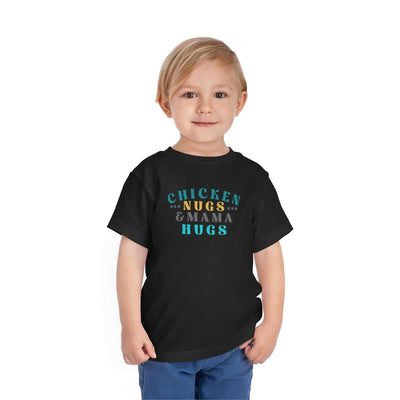 Printify Kids clothes Chicken Nugs & Mama Hugs Toddler Tee