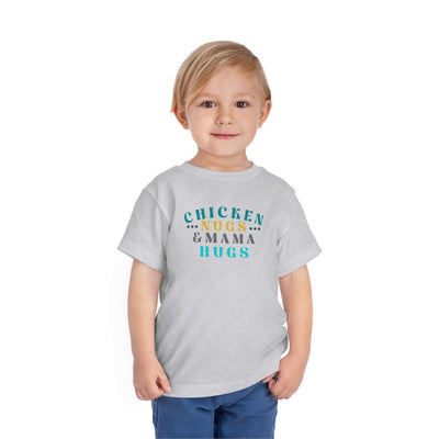 Printify Kids clothes Chicken Nugs & Mama Hugs Toddler Tee