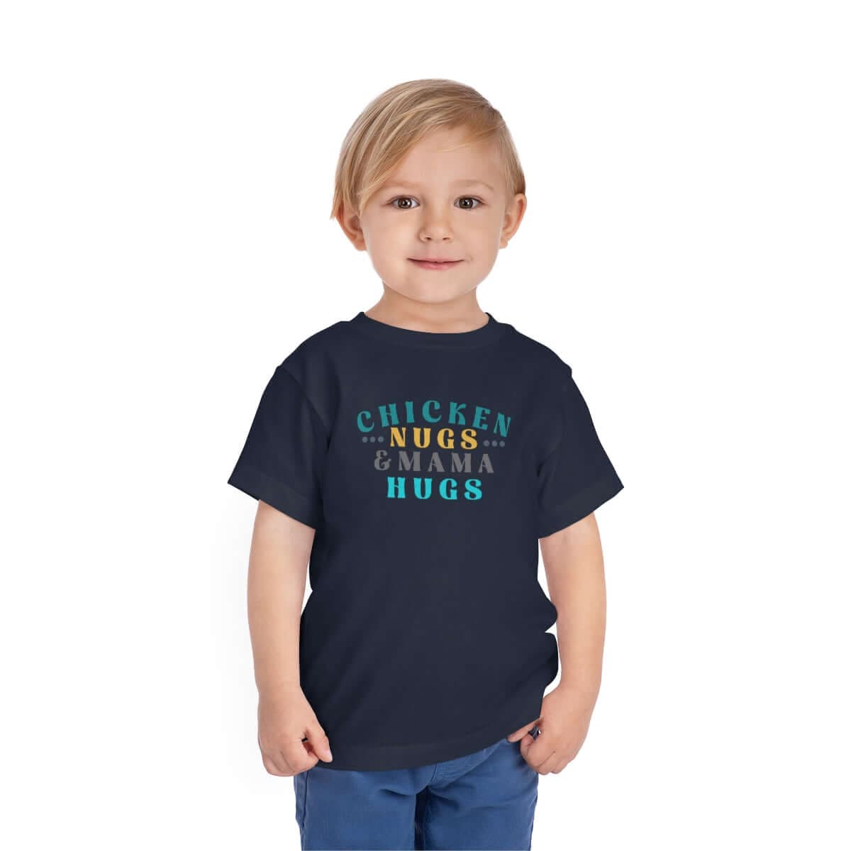 Printify Kids clothes Chicken Nugs & Mama Hugs Toddler Tee