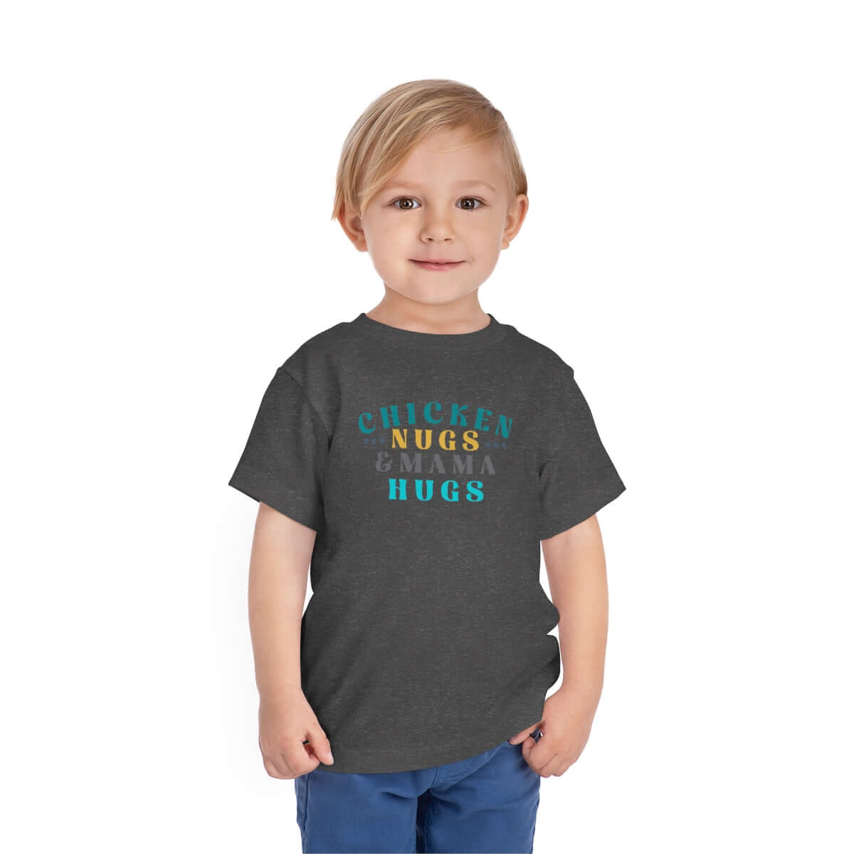 Printify Kids clothes Chicken Nugs & Mama Hugs Toddler Tee