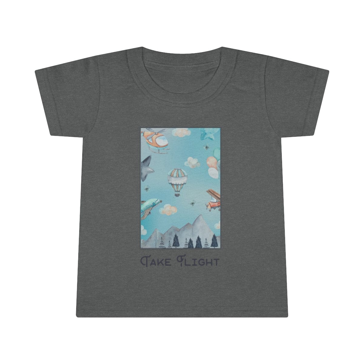 Printify Kids clothes Graphite Heather / 2T Take Flight Toddler T-shirt