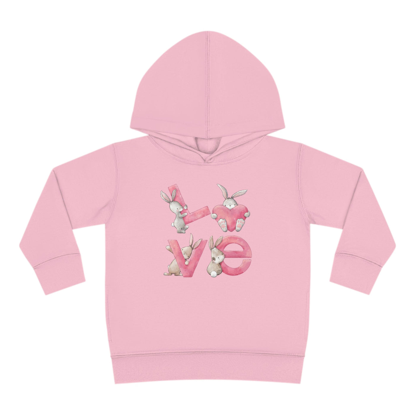 Printify Kids clothes Pink / 2T Girls Bunny Love Toddler Sweatshirt