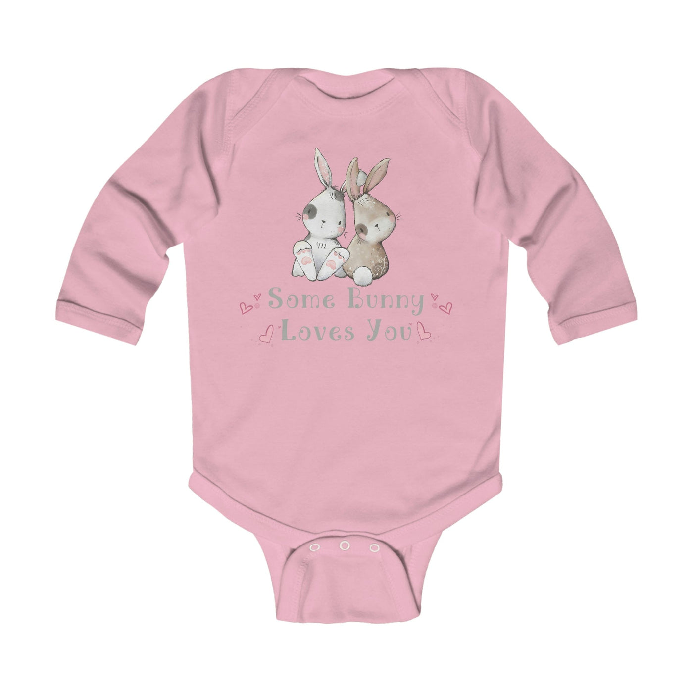 Printify Kids clothes Pink / 6M Infant Some Bunny Long Sleeve Onesie