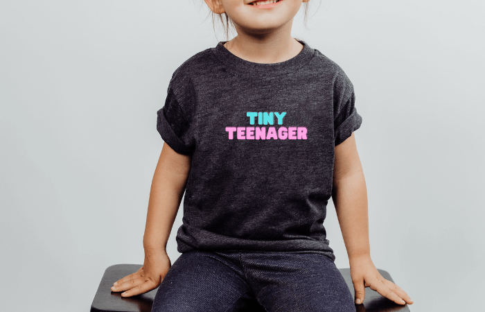 Printify Kids clothes Tiny Teenager - Toddler Short Sleeve Tee