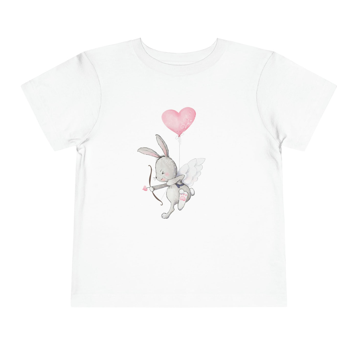 Printify Kids clothes White / 2T Bunny Cupid Toddler Short Sleeve Tee