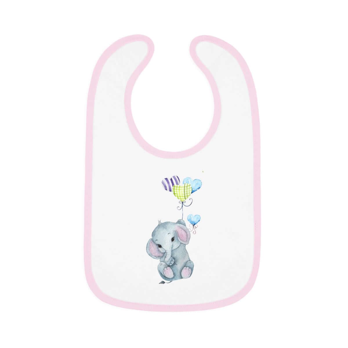 Printify Kids clothes White/Pink / One size Floating Away Elephant Bib