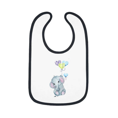 Printify Kids clothes White/Pink / One size Floating Away Elephant Bib