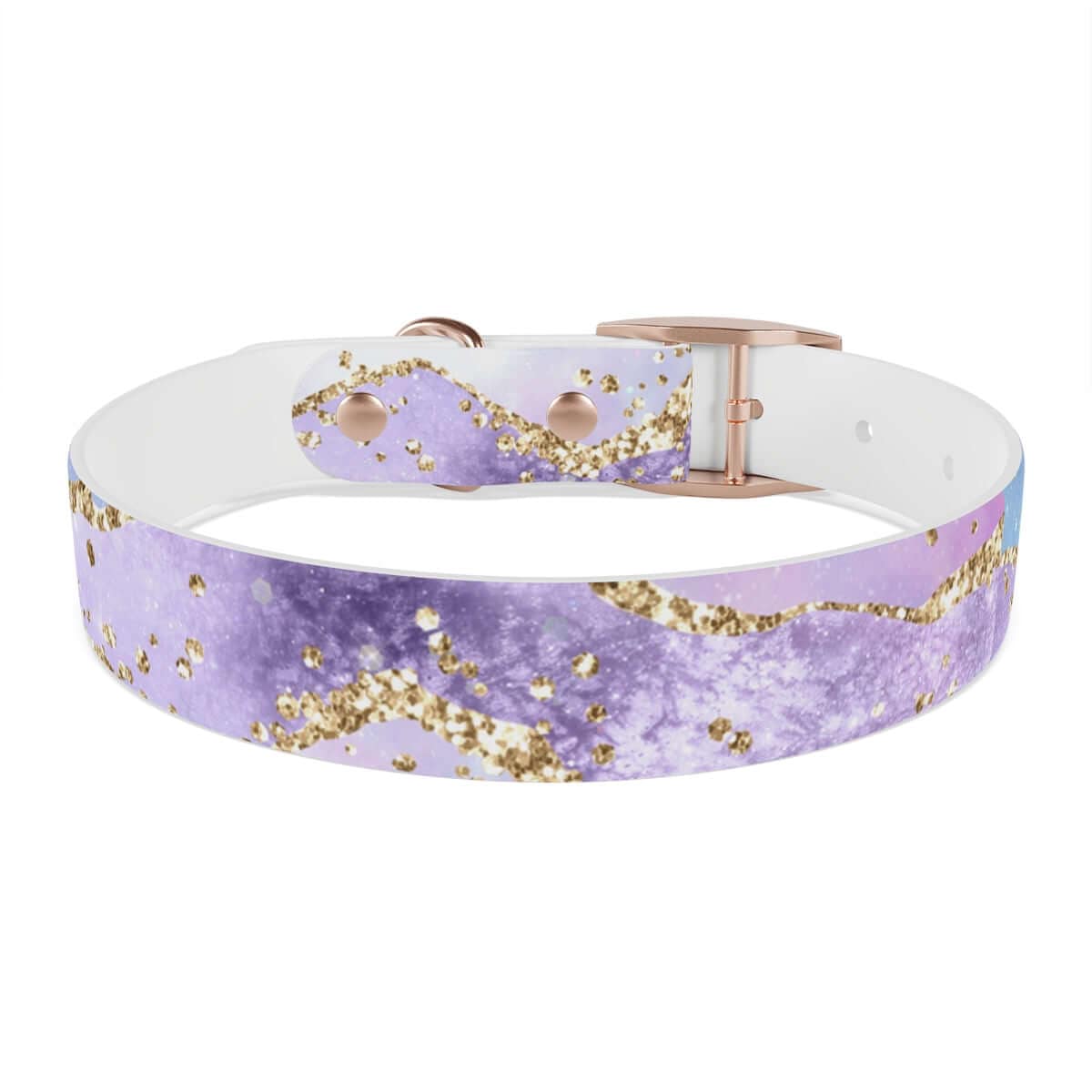 Printify Pets Blue & Purple Glitter Dog Collar