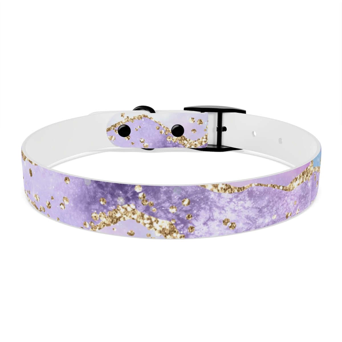 Printify Pets Blue & Purple Glitter Dog Collar