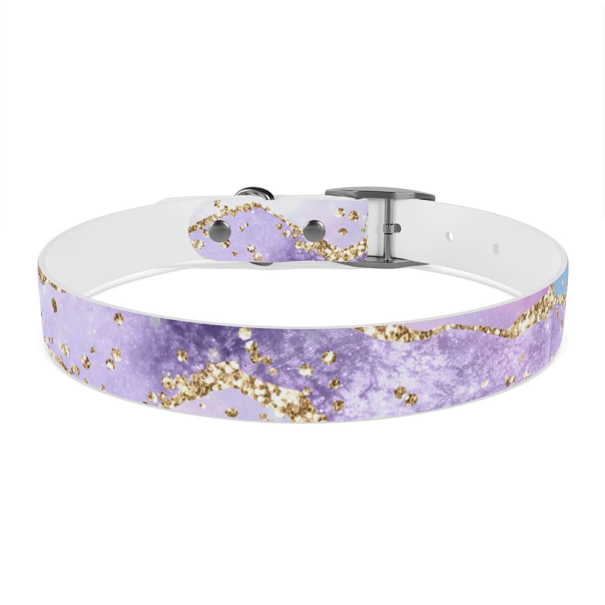 Printify Pets Blue & Purple Glitter Dog Collar