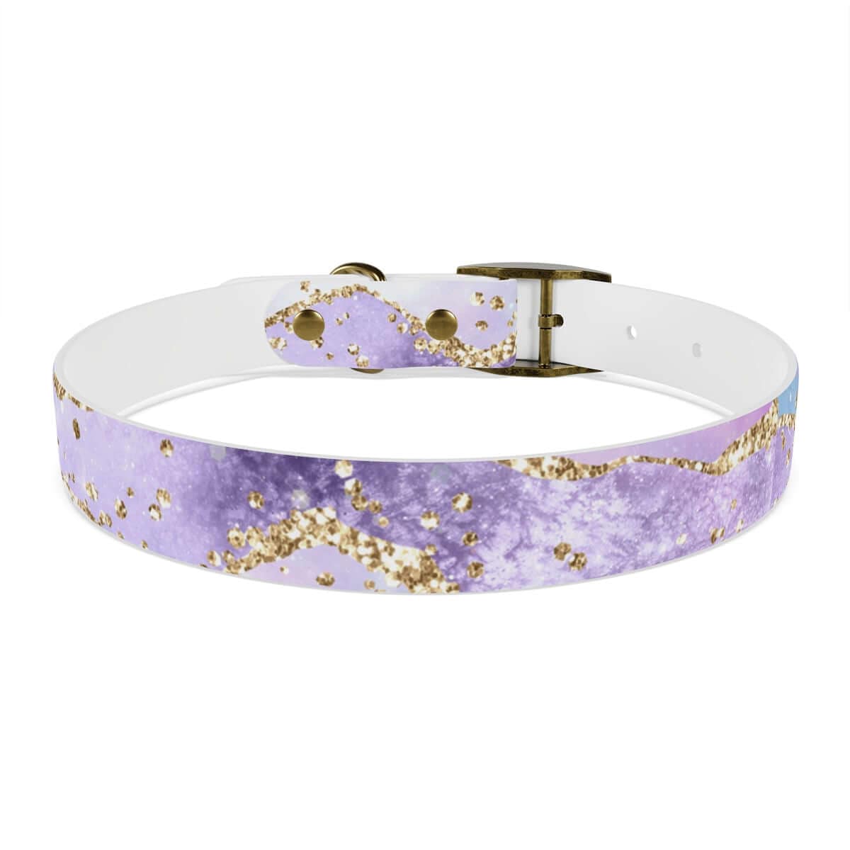 Printify Pets Blue & Purple Glitter Dog Collar