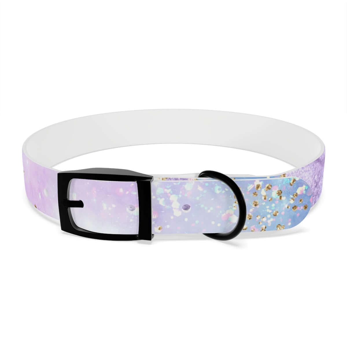 Printify Pets L / Black Onyx / TPU Blue & Purple Glitter Dog Collar