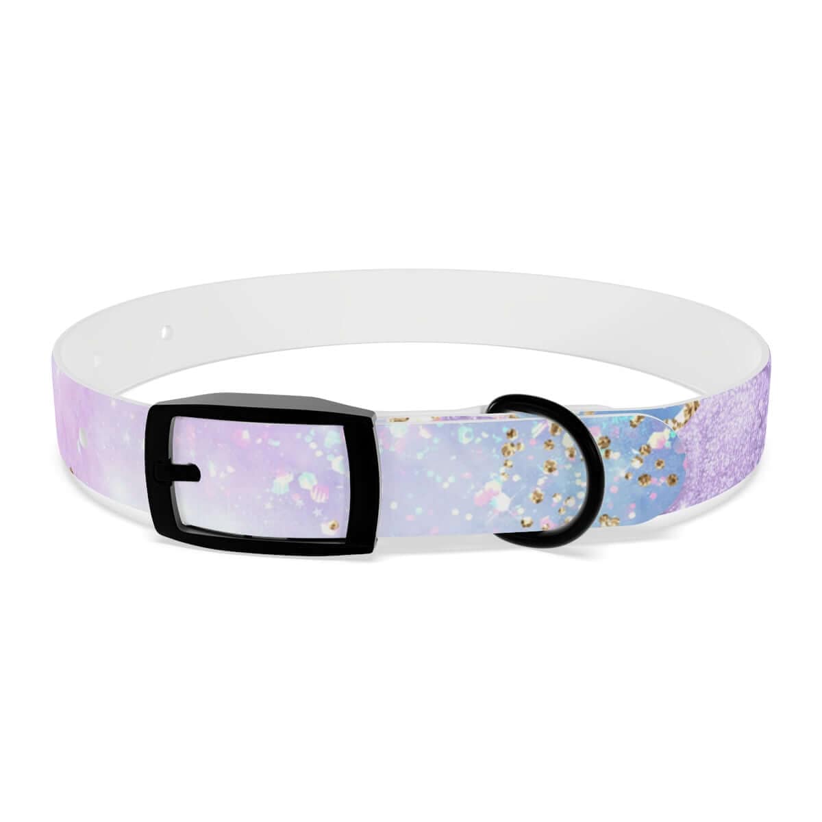 Printify Pets S / Black Onyx / TPU Blue & Purple Glitter Dog Collar