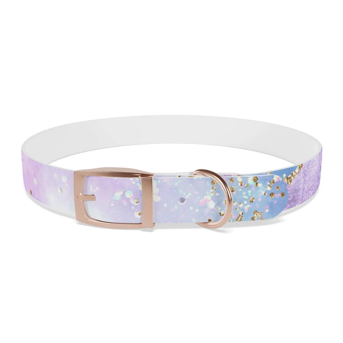 Printify Pets XL / Rose Gold / TPU Blue & Purple Glitter Dog Collar