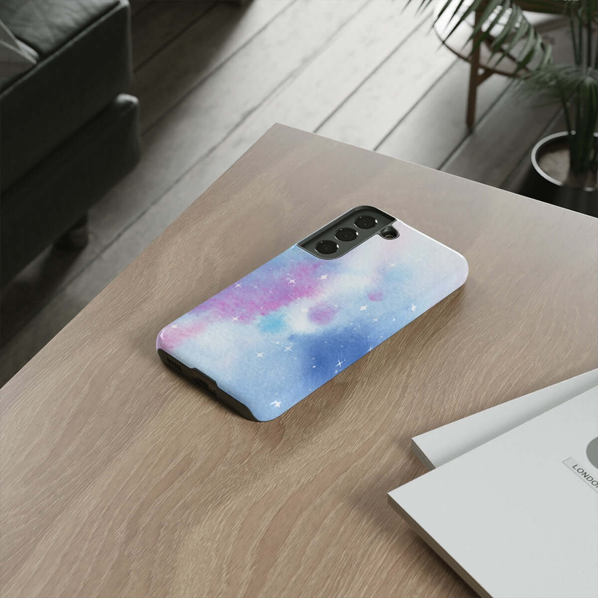 Printify Phone Case Blue and Purple Abstract Tough Cases